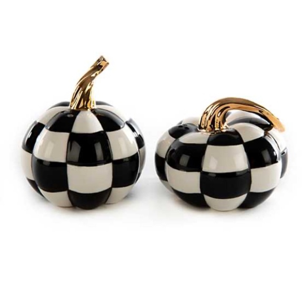 MacKenzie-Childs Mod Pumpkin Salt & Pepper Set - Picture 4 of 4